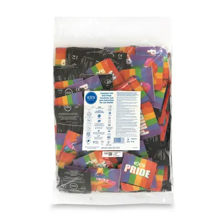 EXS Pride Edition Pakovanje od 144 kom Šareni Tematski Regular Lateks Zaštita