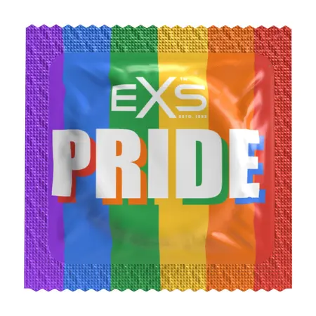 EXS Pride Edition Pakovanje od 144 kom Šareni Tematski Regular Lateks Zaštita