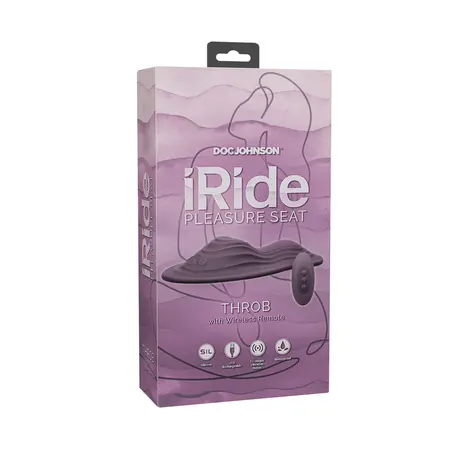 Doc Johnson iRide Throb Intimate Machine with Remote, Dusty Purple, Rechargeable
