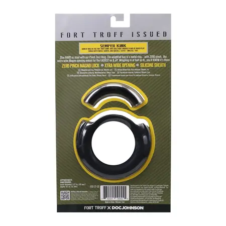 Oxballs Pinch Zero Ring Black - Ekstra široki magnetni metalni prsten
