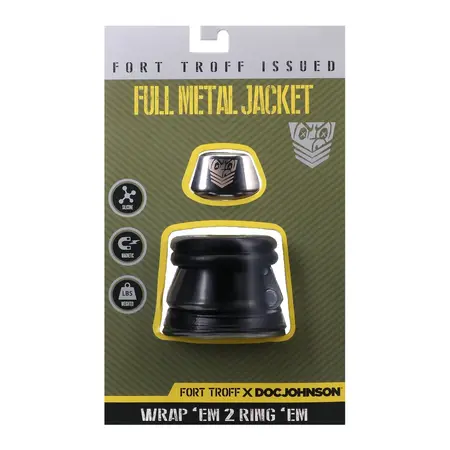Oxballs Full Metal Jacket Black - Anatomical Silicone Ring System