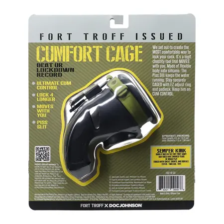 Blush Novelties CUMfort Cage Black - Silicone Chastity System Adjustable