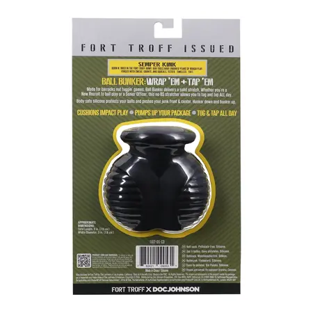 Oxballs Ball Bunker Black - Anatomski silikonski potporni prsten