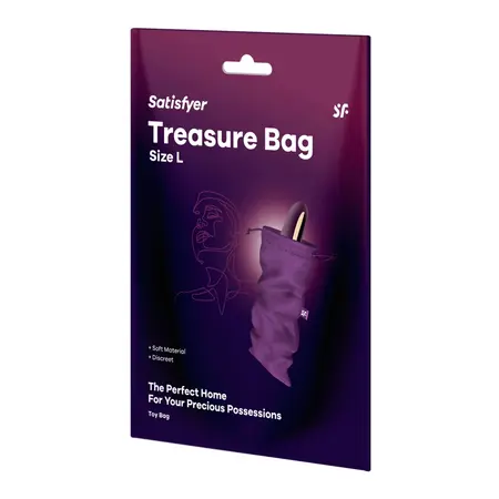Satisfyer Treasure Bag L Violet - Protective Storage Pouch Large