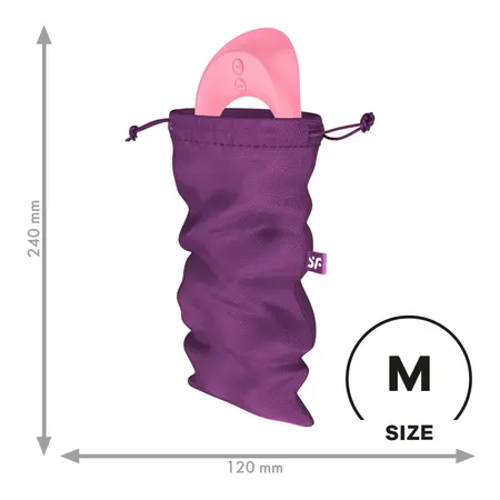 Satisfyer Treasure Bag M Violet - Antimicrobial Storage Pouch
