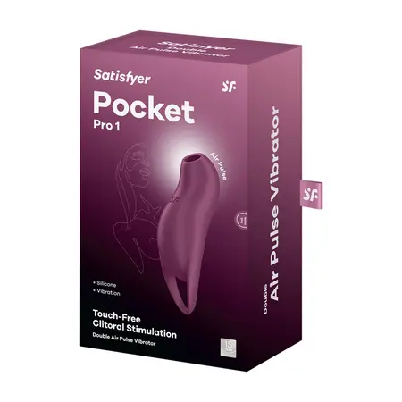 Satisfyer Pocket Pro 1 Purple - Kompaktni dvomotorni uređaj, 11 modova