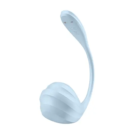 Satisfyer Smooth Petal Connect App nosivi intimni uređaj Svetlo plavi