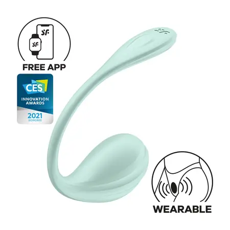 Satisfyer Smooth Petal Connect App nosivi vibrator Mint IPX7