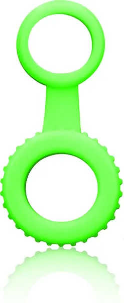 Ouch! Glow in the Dark Adjustable Ring & Strap Fluorescent Green