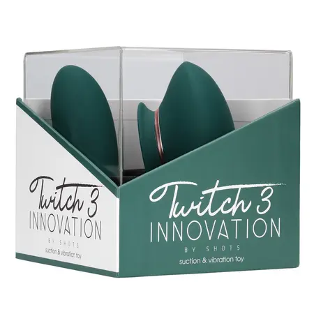 Loving Joy Twitch 3 Punjivi vibrator i uređaj sa usisavanjem Zelena šumska