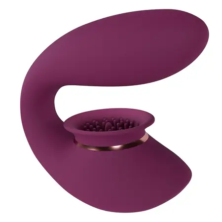 Dream Toys TWITCH 3 Intimni uređaj sa usisavanjem i vibracijom Burgundi