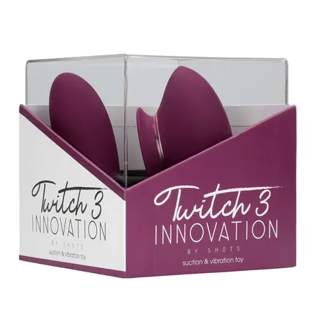 Dream Toys TWITCH 3 Intimni uređaj sa usisavanjem i vibracijom Burgundi