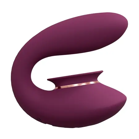 Dream Toys TWITCH 3 Intimni uređaj sa usisavanjem i vibracijom Burgundi