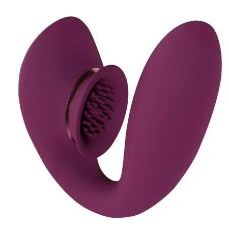 Dream Toys TWITCH 3 Intimni uređaj sa usisavanjem i vibracijom Burgundi