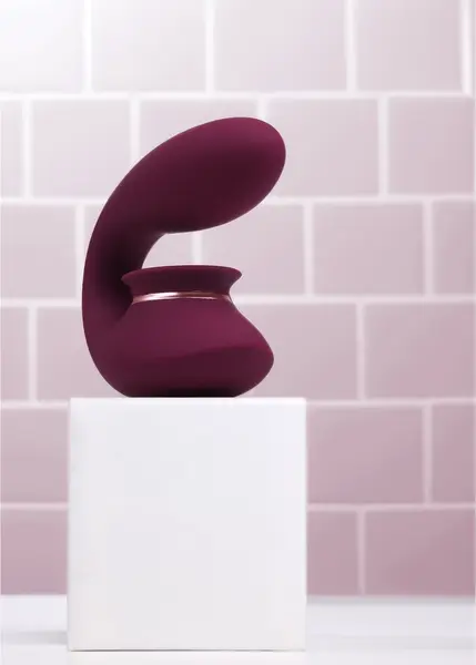 Dream Toys TWITCH 3 Intimni uređaj sa usisavanjem i vibracijom Burgundi
