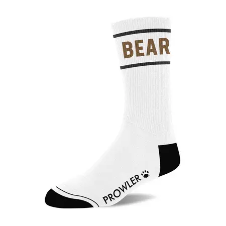 Prowler RED Bear Socks White/Brown - Comfortable Athletic Model