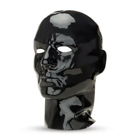 Prowler RED Latex Hood Black - Anatomical Stretch Fit, Eye Openings