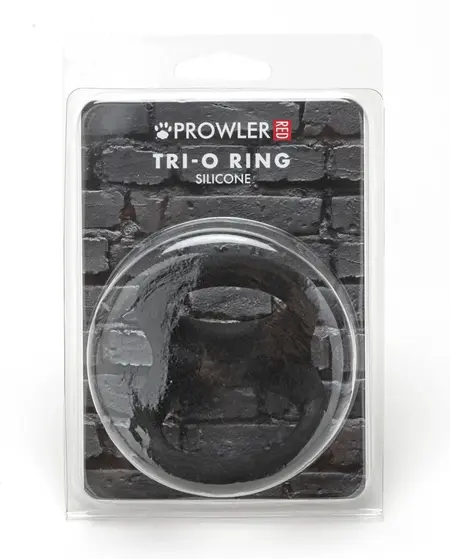 Prowler RED Tri-O Silicone System Ring Black - Adjustable Triple Design