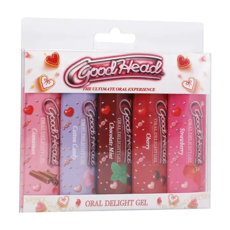 Doc Johnson GoodHead Oral Gel Set 5 Flavours 5x29ml Edible Lubricant