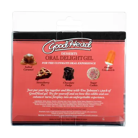 Doc Johnson GoodHead Deserti Gel Set 5x29ml - Kolekcija aroma