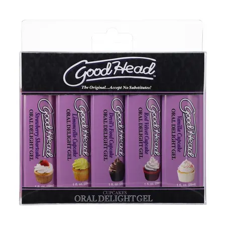 Doc Johnson GoodHead Gel Cupcakes Edition 5x29ml Assorted Flavors Set