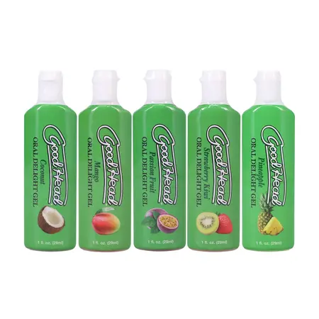 Doc Johnson GoodHead Gel Set Tropical Fruits 5x29ml Flavor Variety Pack