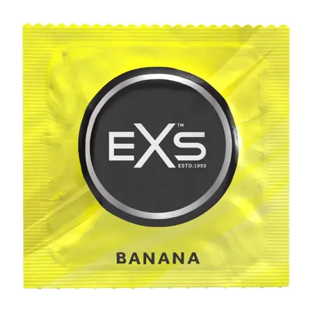 EXS Banana Aroma 100 komada Kondomi - Rašireni oblik, 54mm, Žuti