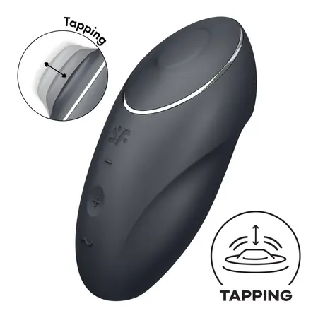 Satisfyer Tap Climax 1 Sivi - Uređaj sa duplom akcijom, 11 modova
