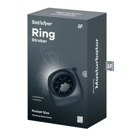 Satisfyer Ring Stroker Crni - Kompaktni intimni stimulacioni uređaj