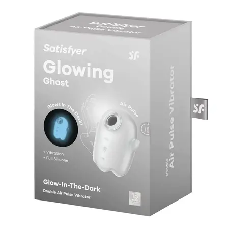 Satisfyer Glowing Ghost Beli - Osvetljeni intimni uređaj, Kompaktni dizajn