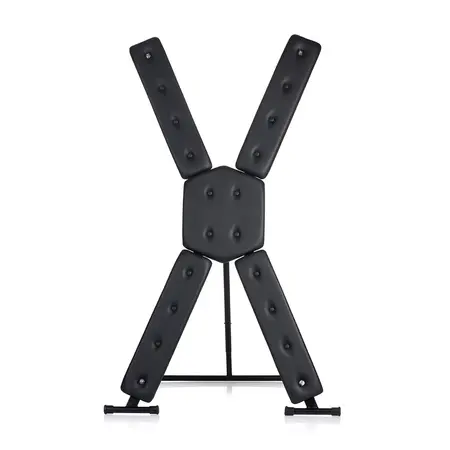 Master Series St. Andrew's Cross Deluxe - Adjustable Iron & Wood Frame