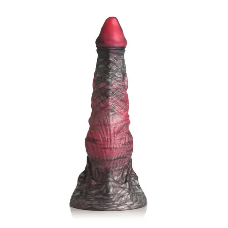 Blush Novelties Hades Silicone Model Medium Black-Red, Suction Base
