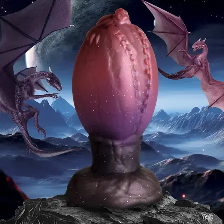 XR Brands Dragon Hatch Silicone Egg XL - Textured Fantasy Design
