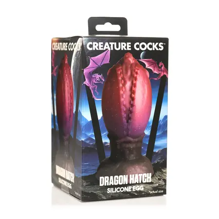 XR Brands Dragon Hatch Silikonsko Jaje Veliko - Teksturirani Fantasy Model