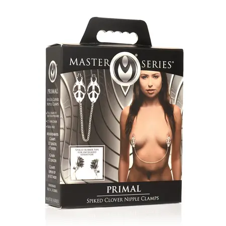 Primal Spiked Clover Podesivi Set Stezaljki za Bradavice, Metal bez Nikla, 30cm Lanac