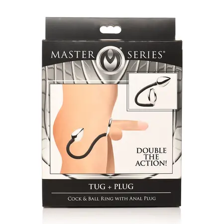 XR Brands Tug and Plug Dvostruki Prsten sa Aluminijumskim Čepom - Podesivi Sistem