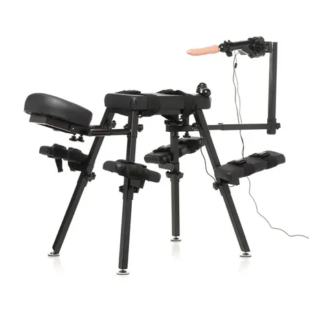 XR Brands Obedience Bench Podesivi Sto sa Intimnom Mašinom Crni