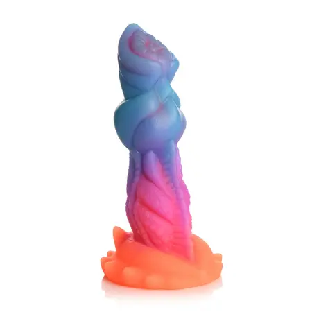 Blush Novelties Aqua Cock Silikonski Model Svetli u Mraku Plavi 20 cm