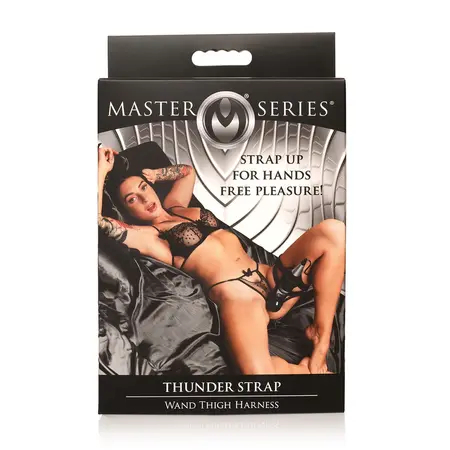 XR Brands Thunder Strap Wand Oprema za Butinu Crna Podesiva Veganska