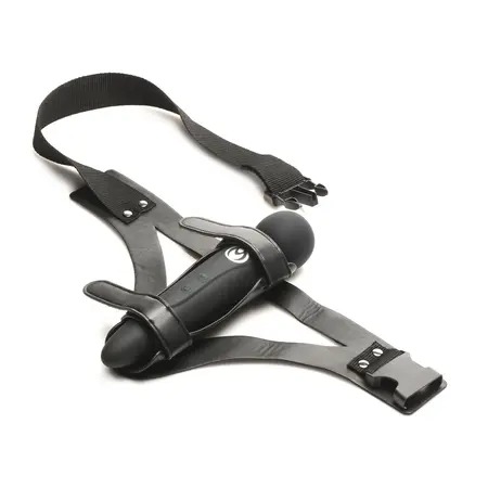 XR Brands Thunder Strap Wand Oprema za Butinu Crna Podesiva Veganska