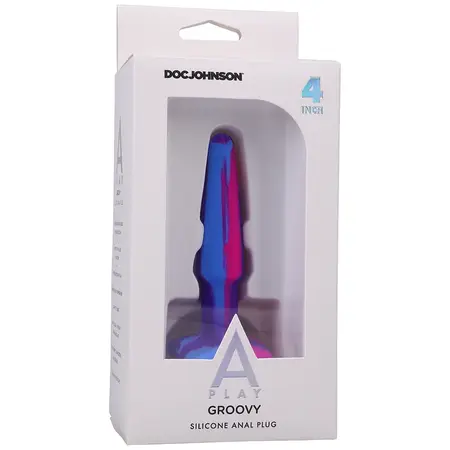 A-Play Groovy Silicone Anal Plug Multicolor 10cm - Firm Flexible Model
