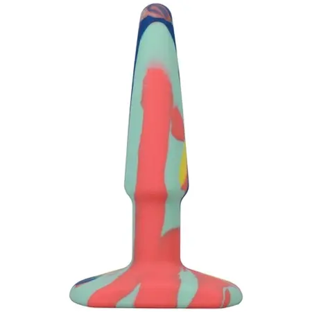 A-Play Groovy Silicone Anal Plug 10 cm - Multicolor, Tapered Design