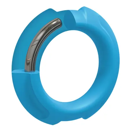 FlexiSteel Silicone Blue Ring 43mm with Inner Metal Core, Adjustable