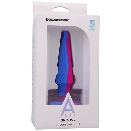 A-Play Groovy Silikonski Analni Čep 12cm Višebojni od Doc Johnson