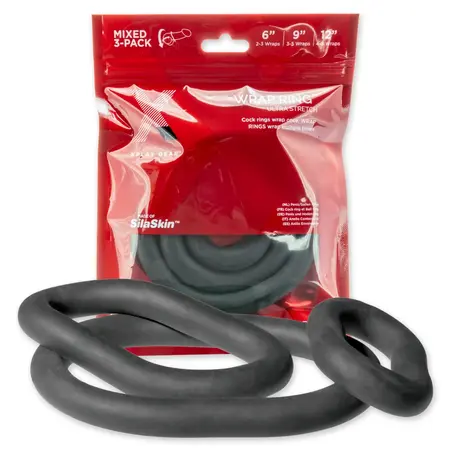 Perfect Fit Ultra Wrap Silikonski Set Prstenova 2-Pak 17.5cm i 30cm Crna