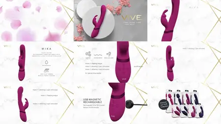 VIVE Mika Pink - Vibrator sa tri motora i G-Spot flapping sistemom