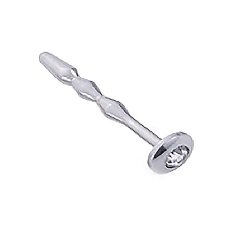 Mystim Jewelled Stainless Steel Plug with Decorative Base 75mm Silver