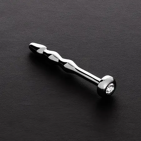 Mystim Jewelled Stainless Steel Plug with Decorative Base 75mm Silver