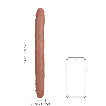 RealRock Slim Dvostrani Model 35.6 cm - Smeđa, Fleksibilan Dizajn