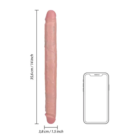 RealRock Slim Double-Ended Intimate Model 35.6cm Flesh Tone